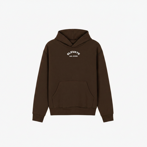 Brown Elevate Hoodie - “ALL TIME pulse”