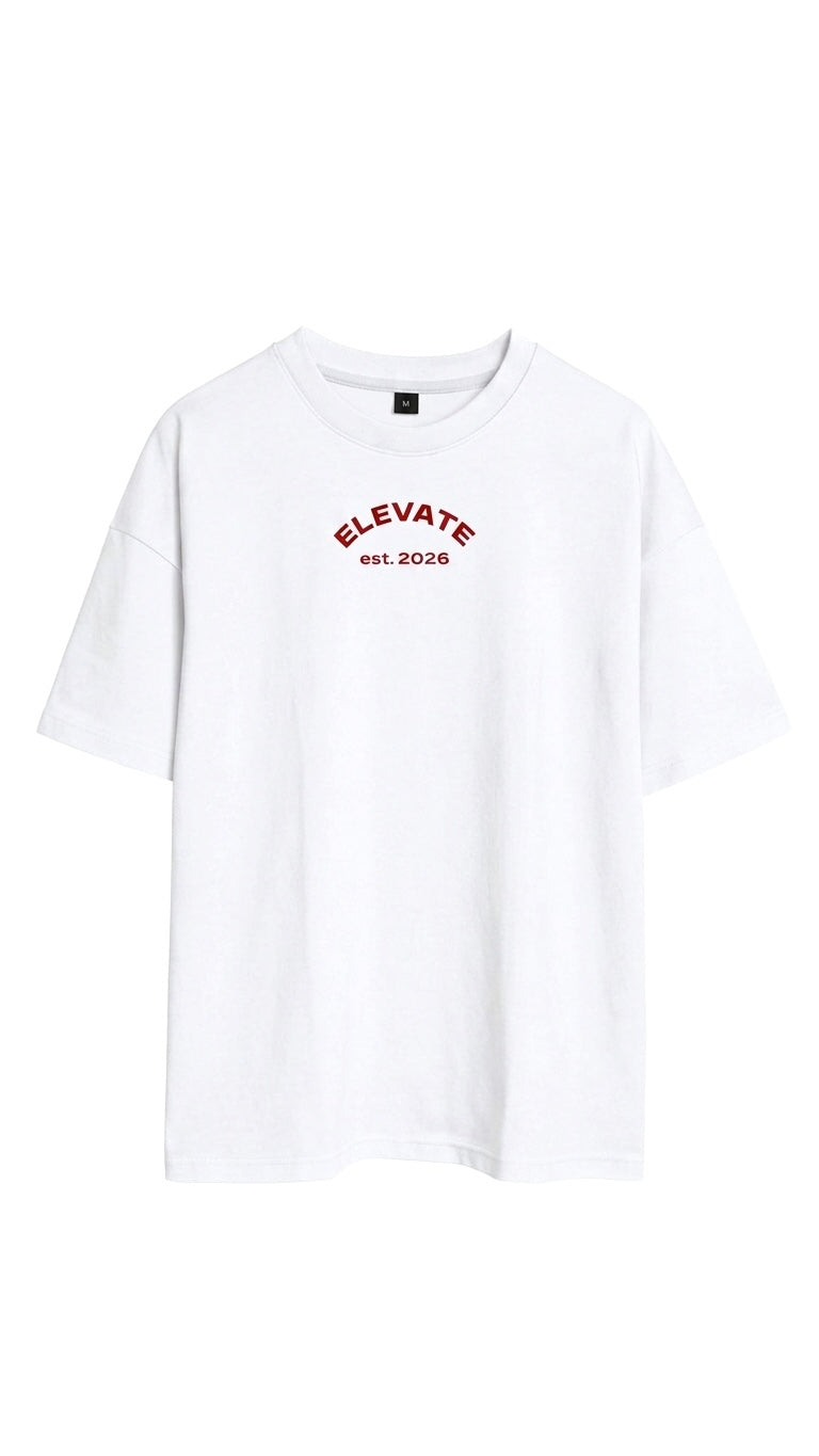 White Elevate Tee - “ALL TIME pulse”