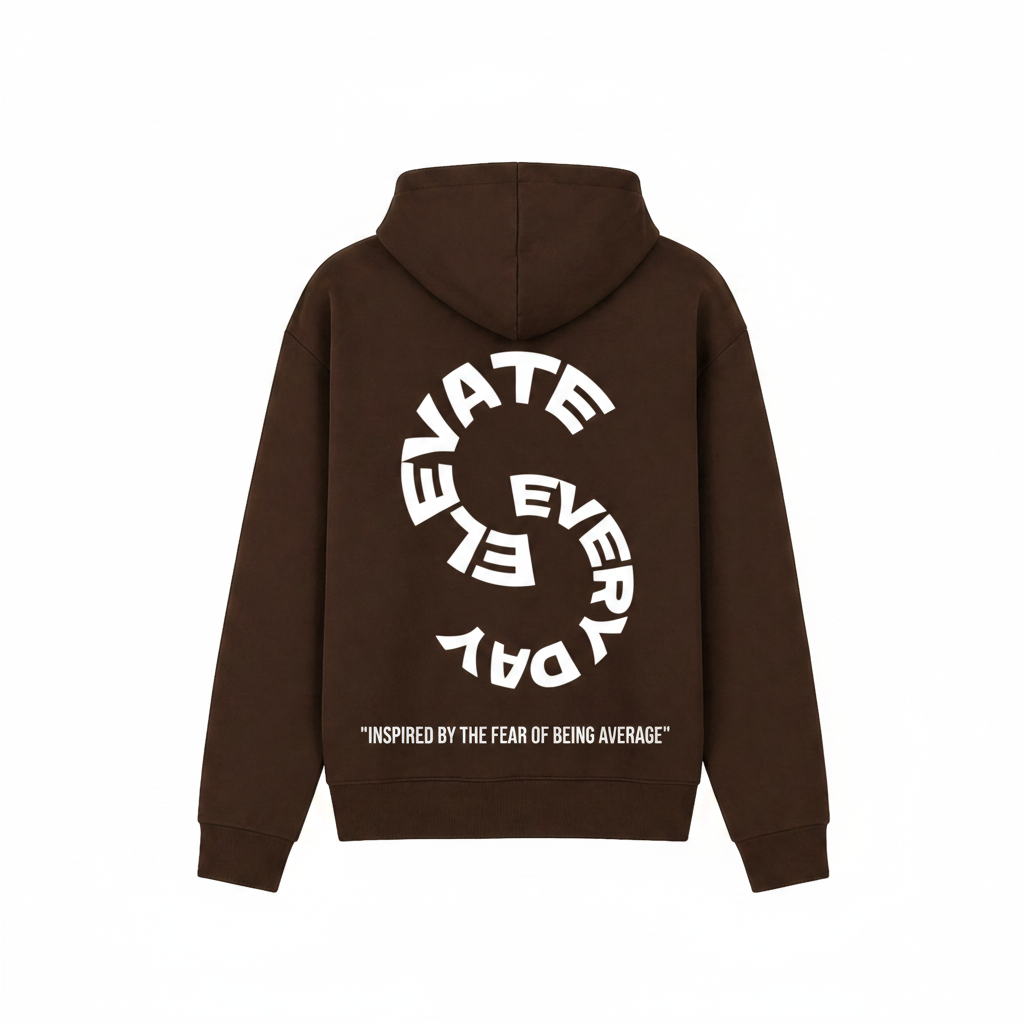 Brown Elevate Hoodie - “ALL TIME pulse”
