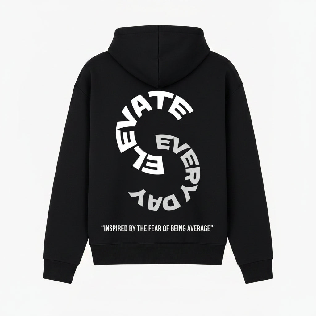 Black Elevate Hoodie - “ALL TIME pulse”
