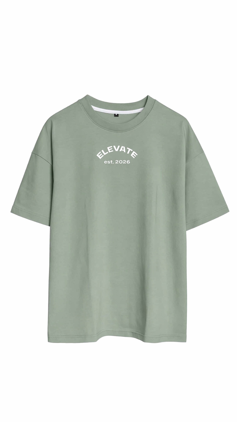 Sage Green Elevate Tee - “ALL TIME pulse”