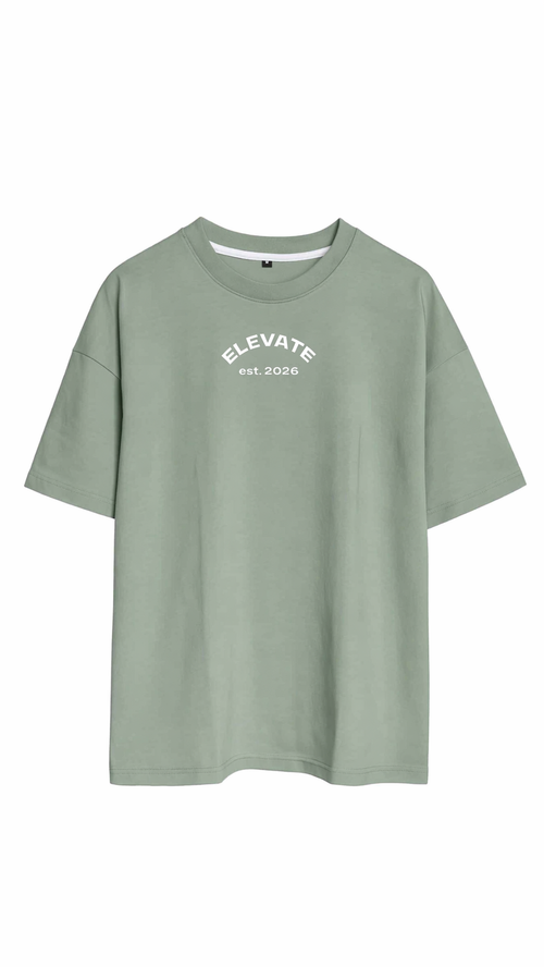 Sage Green Elevate Tee - “ALL TIME pulse”